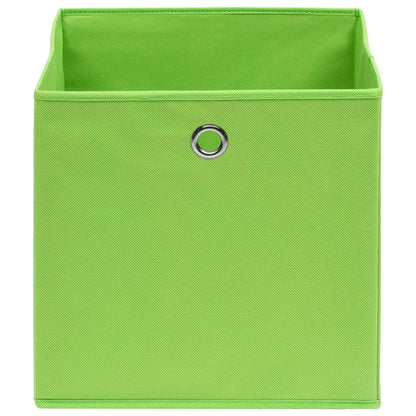 Caixas arrumação 10 pcs 28x28x28 cm tecido-não-tecido verde
