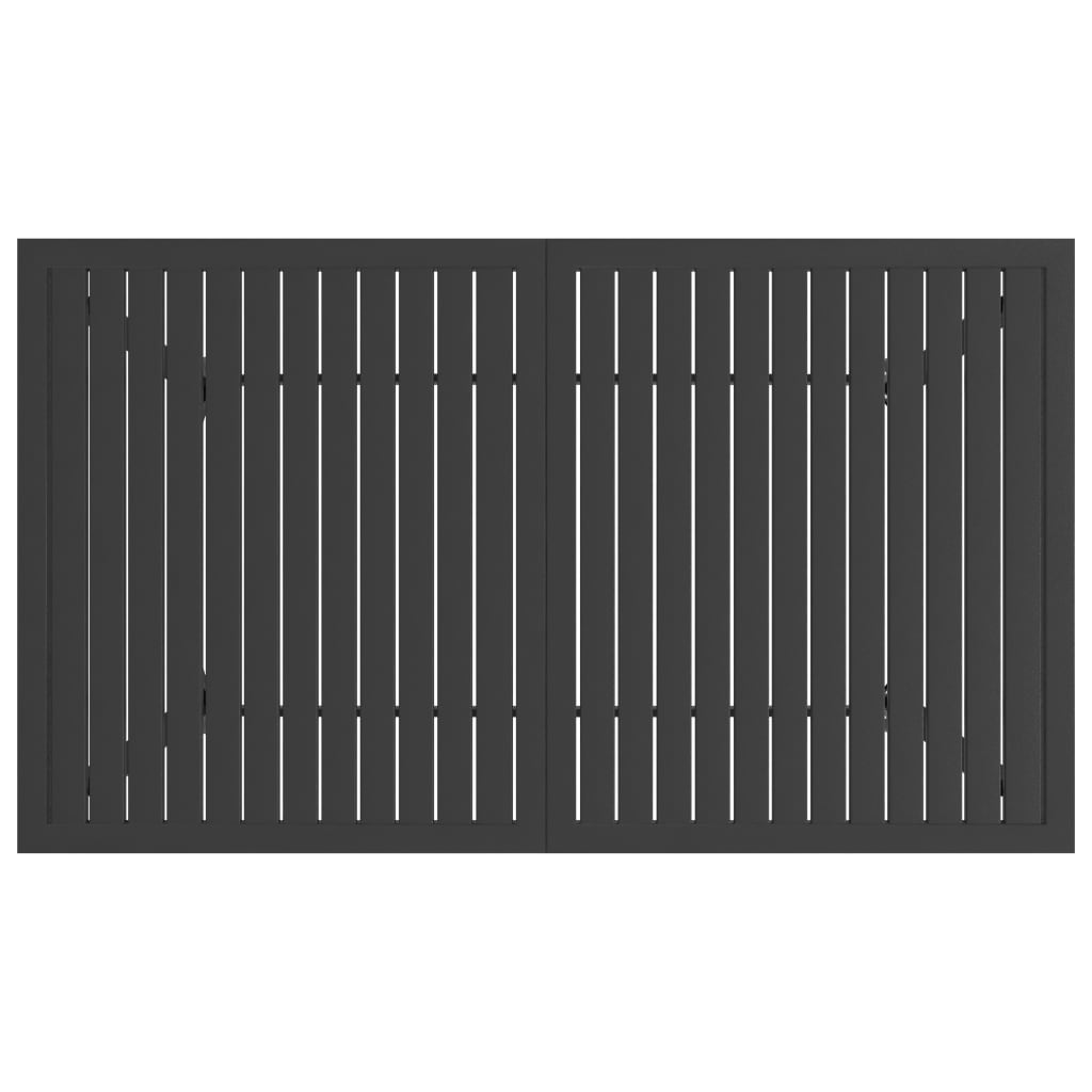 Mesa de jardim 140x80x72 cm aço antracite