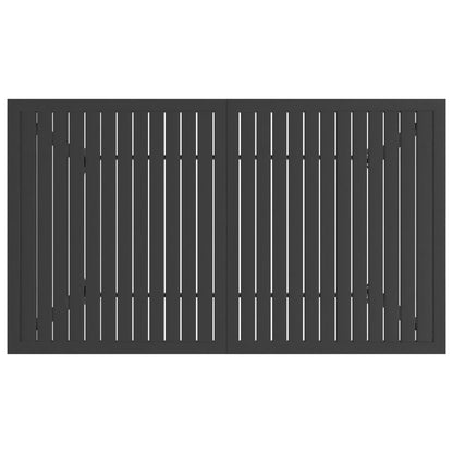 Mesa de jardim 140x80x72 cm aço antracite