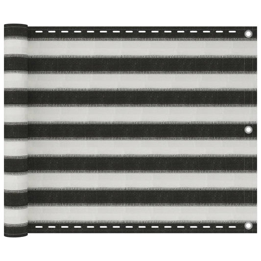 Tela varanda PEAD 75x500 cm antracite e branco