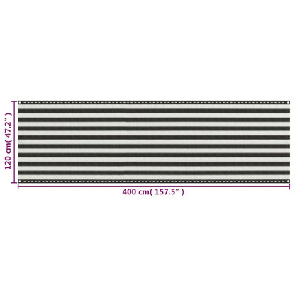 Tela varanda PEAD 120x400 cm antracite e branco