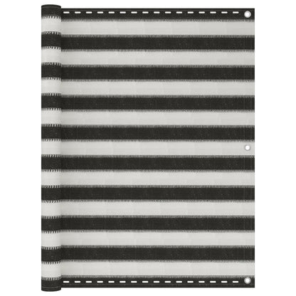 Tela varanda PEAD 120x500 cm antracite e branco