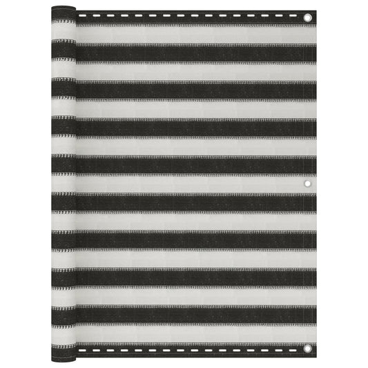 Tela varanda PEAD 120x500 cm antracite e branco