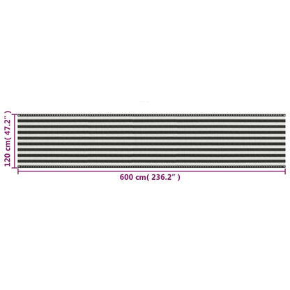 Tela varanda PEAD 120x600 cm antracite e branco