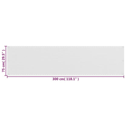 Tela de varanda 75x300 cm PEAD branco