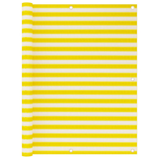 Tela de varanda 120x500 cm PEAD amarelo e branco