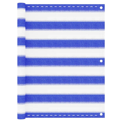 Tela de varanda 75x500 cm PEAD azul e branco
