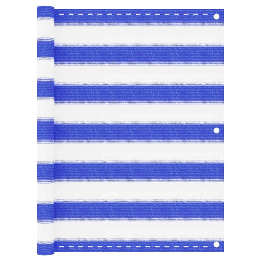 Tela de varanda 75x500 cm PEAD azul e branco
