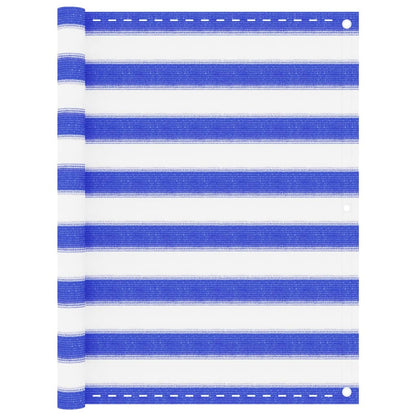 Tela de varanda 90x300 cm PEAD azul e branco