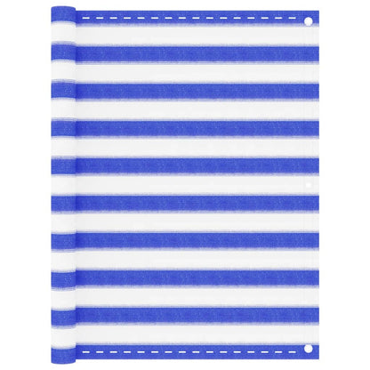 Tela de varanda 120x300 cm PEAD azul e branco