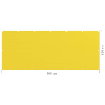 Tela de varanda 120x300 cm PEAD amarelo