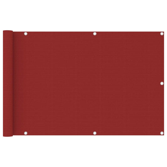 Tela de varanda 90x400 cm PEAD vermelho