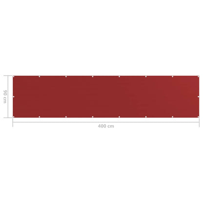 Tela de varanda 90x400 cm PEAD vermelho