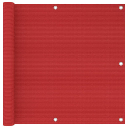 Tela de varanda 90x500 cm PEAD vermelho