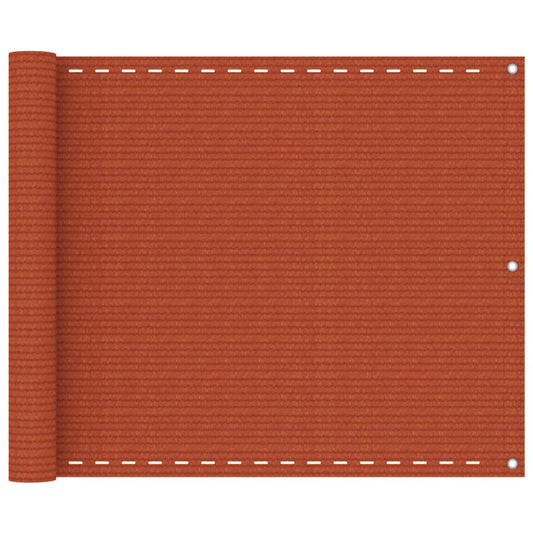 Tela varanda PEAD 75x400 cm laranja