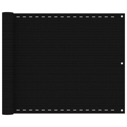 Tela varanda PEAD 75x400 cm preto