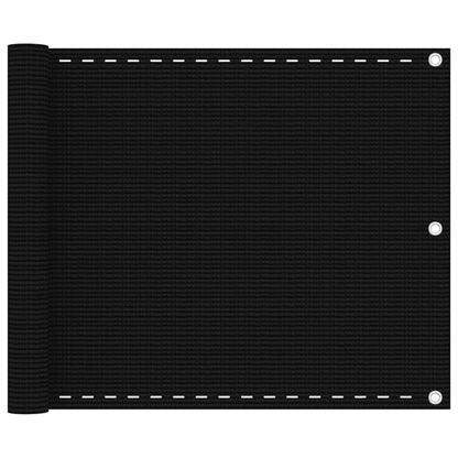 Tela de varanda 75x600 cm PEAD preto