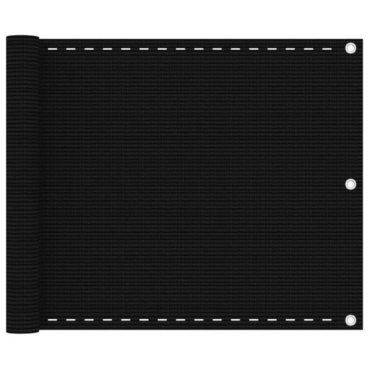 Tela de varanda 75x600 cm PEAD preto