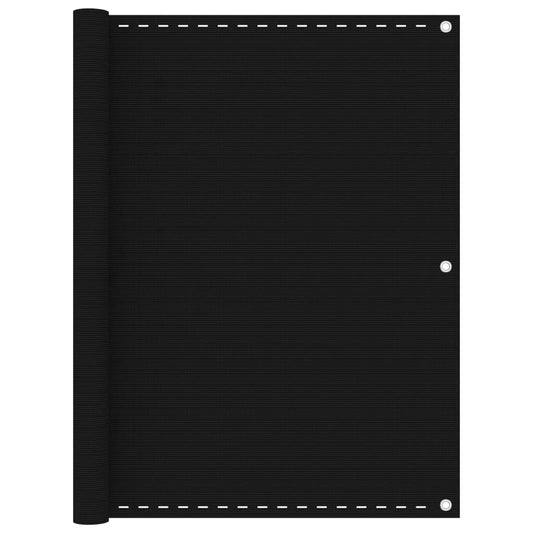 Tela de varanda 120x500 cm PEAD preto