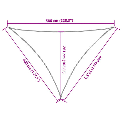 Para-sol estilo vela 160 g/m² 4x4x5,8 m PEAD antracite