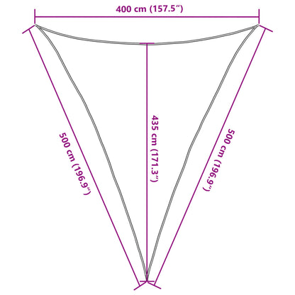 Para-sol estilo vela 160 g/m² 4x5x5 m PEAD antracite