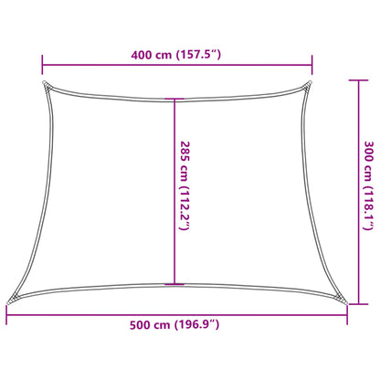 Para-sol estilo vela 160 g/m² 4/5x3 m PEAD antracite