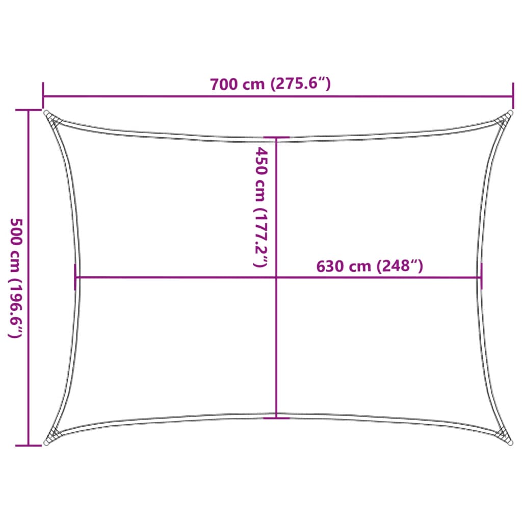 Para-sol estilo vela 160 g/m² 5x7 m PEAD bege