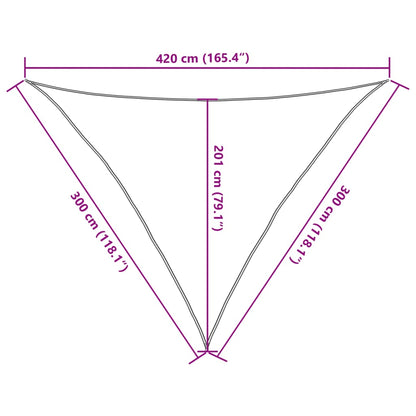 Para-sol estilo vela 160 g/m² 3x3x4,2 m PEAD branco