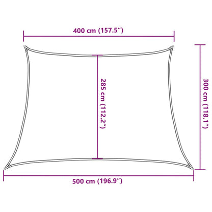 Para-sol estilo vela 160 g/m² 4/5x3 m PEAD branco