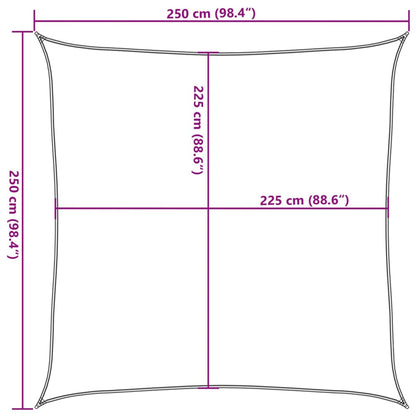 Para-sol estilo vela 160 g/m² 2,5x2,5 m PEAD verde-claro