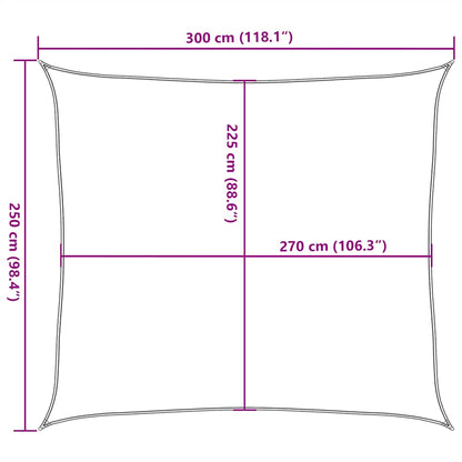 Para-sol estilo vela 160 g/m² 2,5x3 m PEAD verde-claro