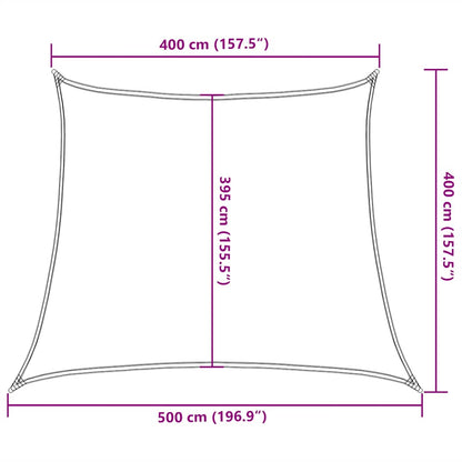 Para-sol estilo vela trapézio 160 g/m² 4/5x4m PEAD verde-claro
