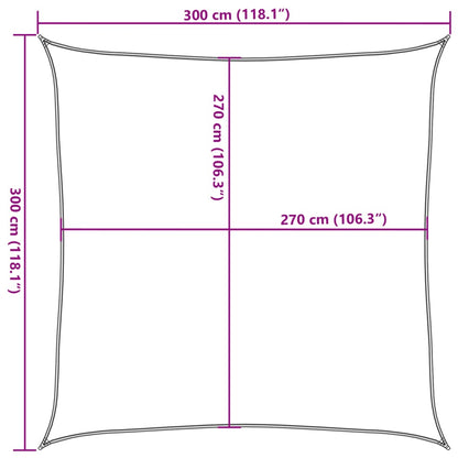 Para-sol estilo vela 160 g/m² 3x3 m PEAD terracota