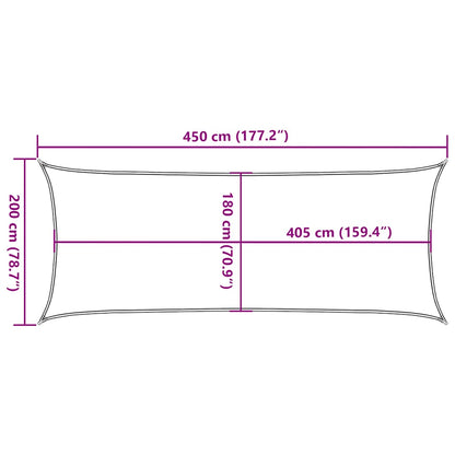 Para-sol estilo vela 160 g/m² 2x4,5 m PEAD cinzento-acastanhado