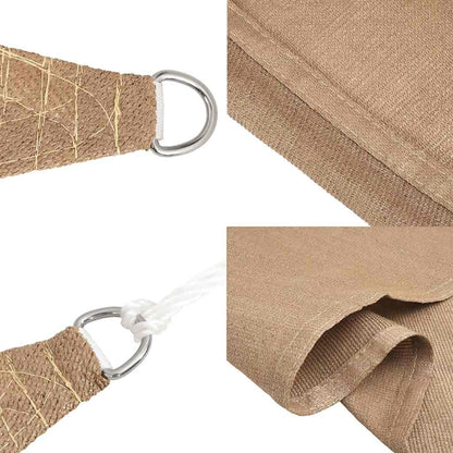 Para-sol estilo vela 160 g/m² 3,5x3,5x4,9 m PEAD cinzento-castanho