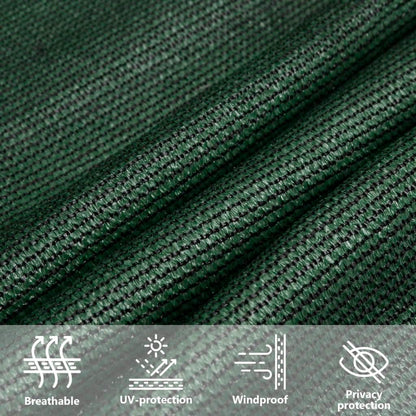 Para-sol estilo vela 160 g/m² 2x4 m PEAD verde-escuro