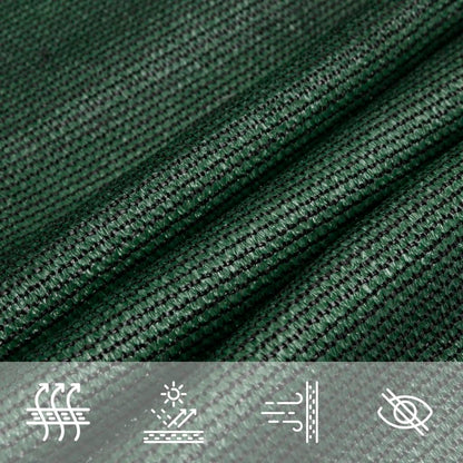 Para-sol estilo vela 160 g/m² 4x5x5 m PEAD verde-escuro