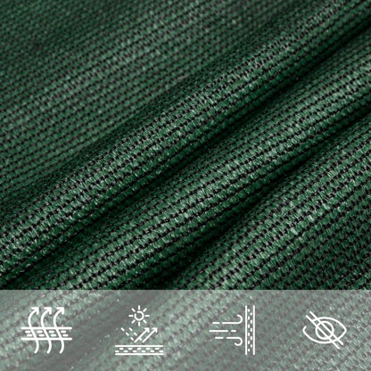 Para-sol estilo vela 160 g/m² 4x5x6,8 m PEAD verde-escuro