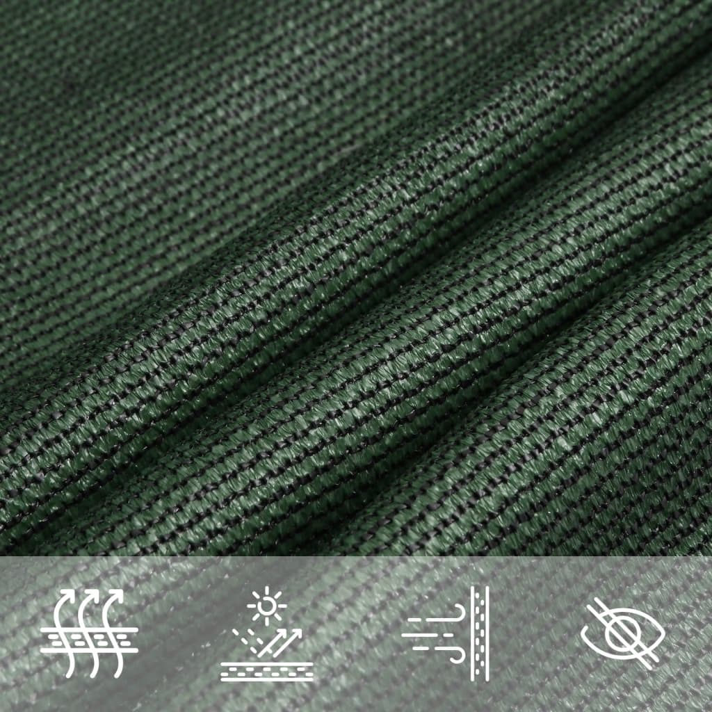 Para-sol estilo vela 160 g/m² 4/5x4 m PEAD verde-escuro