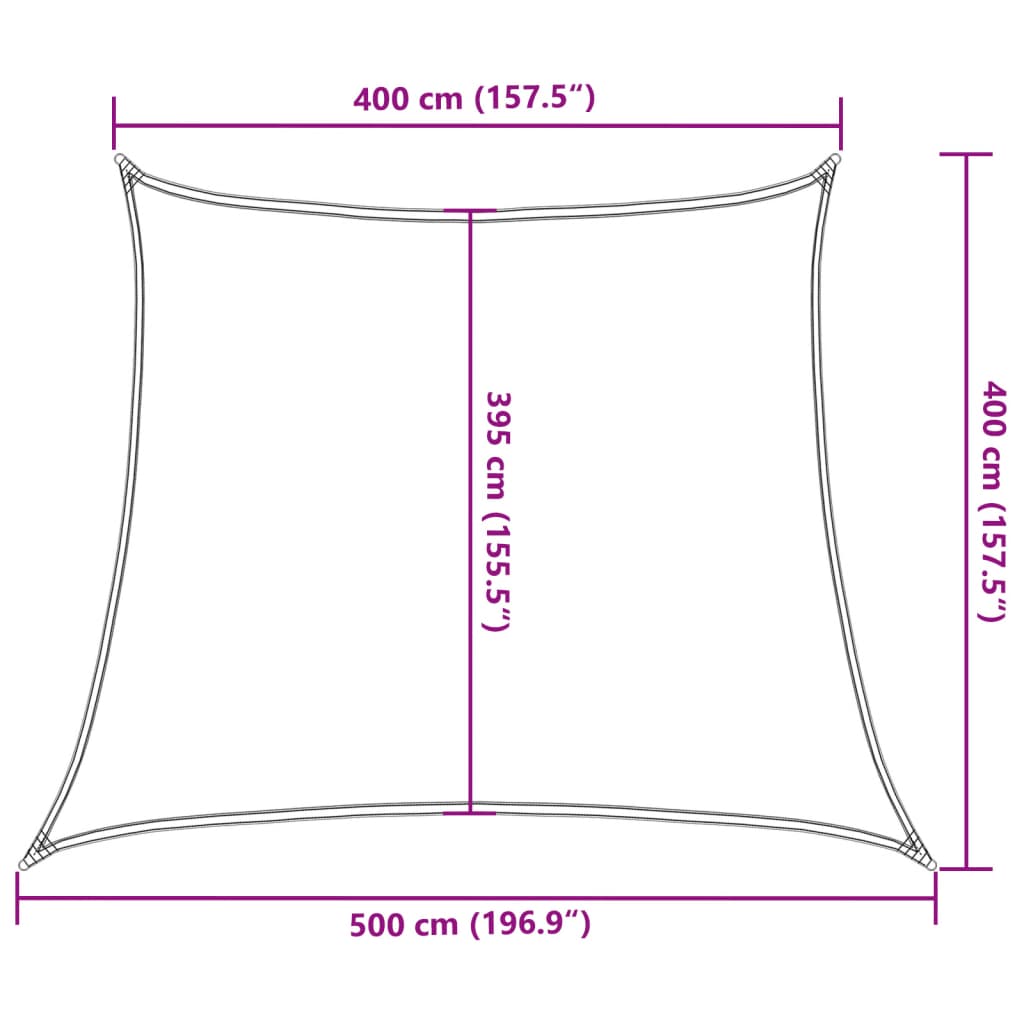 Para-sol estilo vela 160 g/m² 4/5x4 m PEAD verde-escuro