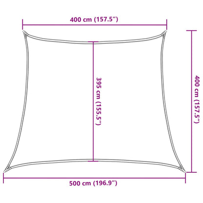 Para-sol estilo vela 160 g/m² 4/5x4 m PEAD verde-escuro