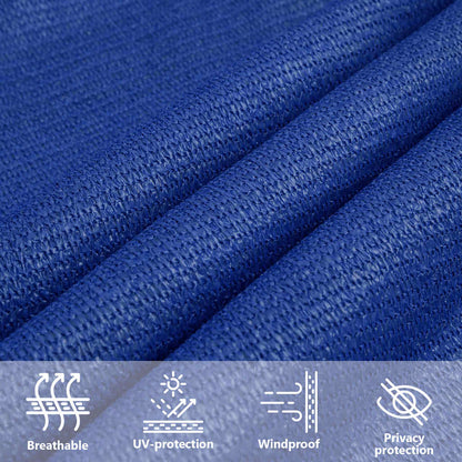 Para-sol estilo vela retangular 160 g/m² 6x7 m PEAD azul
