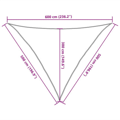 Para-sol estilo vela triangular 160 g/m² 5x5x6 m PEAD azul