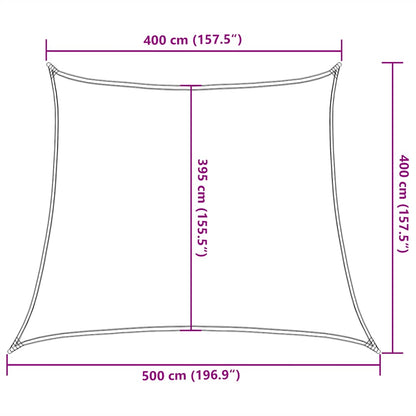 Para-sol estilo vela trapézio 160 g/m² 4/5x4 m PEAD azul