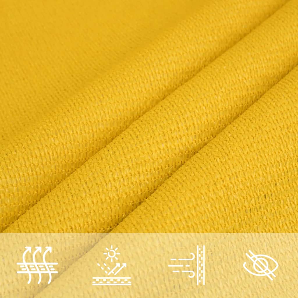 Para-sol estilo vela 160 g/m² 3x4,5 m PEAD amarelo