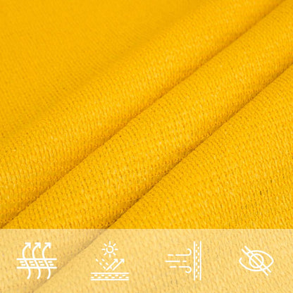 Para-sol estilo vela retangular 160 g/m² 5x6 m PEAD amarelo