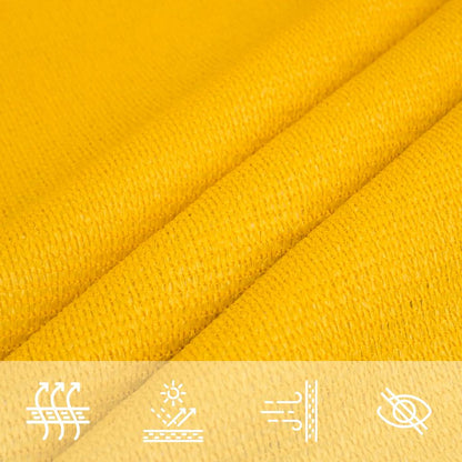 Para-sol estilo vela triangular 160 g/m² 6x6x6 m PEAD amarelo