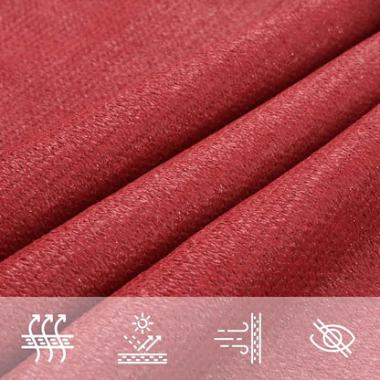 Para-sol estilo vela 160 g/m² 2x2,5 m PEAD vermelho