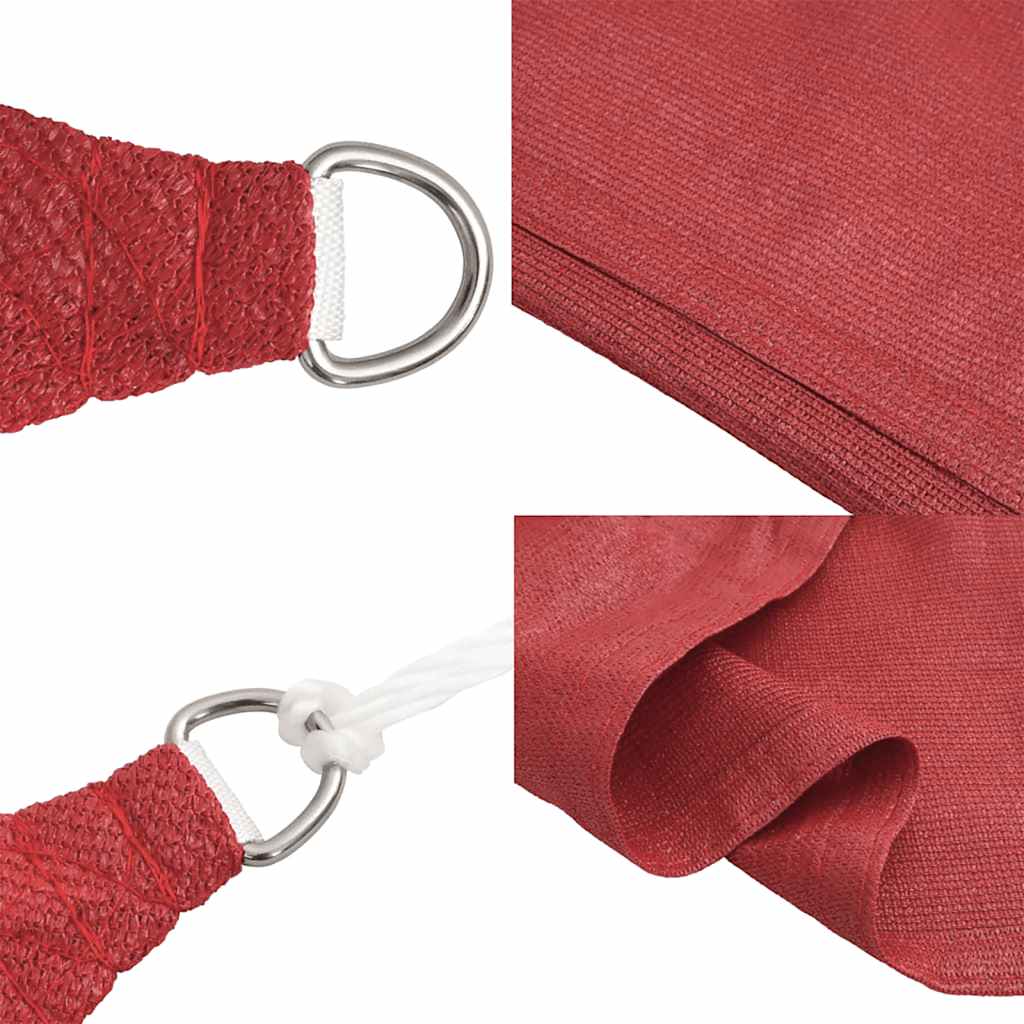 Para-sol estilo vela 160 g/m² 2,5x3 m PEAD vermelho