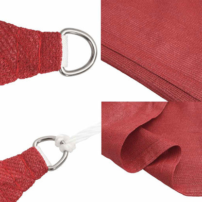 Para-sol estilo vela 160 g/m² 2,5x3 m PEAD vermelho